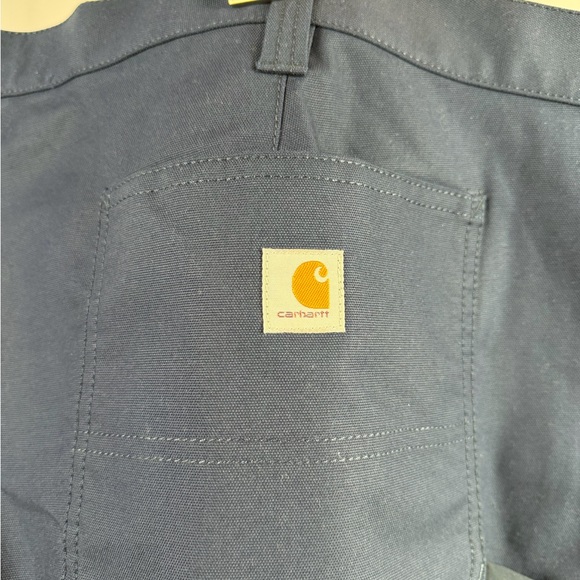 NWT CARHARTT Womans Cargo Pants 104011 in Navy Blue Size 28W Short - Picture 5 of 6